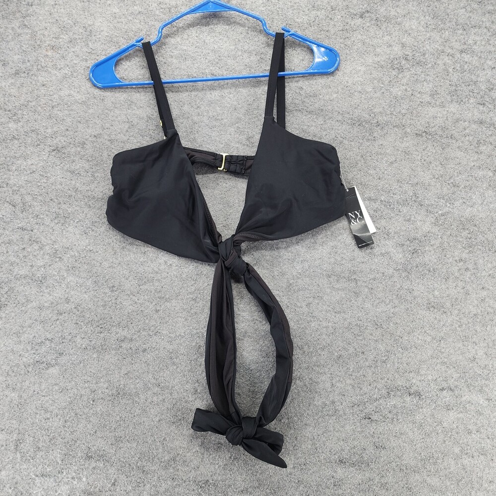 New York & Co Bikini Top Womens Medium Black Swimwear